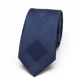 Bow Ties Men Blue Neckties Fashion Wedding Leisure Business Polyester Skinny Women Mens Accessories Gift 6cm Width Slim Neck Tie