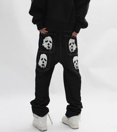 Men039s Jeans Michael Myers Baggy Man Trendyol Men Skeleton Pants Y2k Print Hip Hop Oversize Vintage Streetwear Wide Leg Width6178338