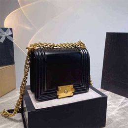 Can Women designer bags mini Handbag Thick Chain crossbody bags Totes Wallet Purse Double Letters Solid Hasp purse Handbag