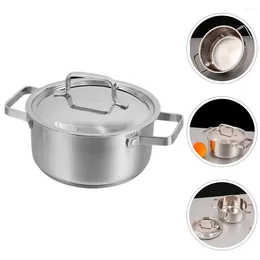 Double Boilers Stainless Steel Soup Pot Non Stick Sauce Pan Cooking Camping Pans Nonstick Multifunctional Lid
