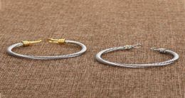 Silver ed Cuff Bangle Fashion Men Bracelets Charm Bracelet hook 5MM Wire Woman Designer Cable Mens Jewellery Exquisite Simple Jewelr9067633