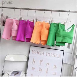 Yoga Outfit Women's Tracksuits Nylon Yoga Suit Sports Set Gym Clothes Fitness Women Sexy Crop Top Bra High Waist Short Workout Tracksuits YQ240115