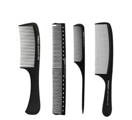 Carbon Fibre Tonic Cover Comb Tip Tails Steel Needle Double Brush Hair Haircut Plastic Comb Hair Brush2895192