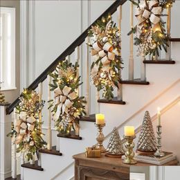 Christmas Decorations Wreath Front Door Window Stairs Wreaths 16 Inches Stairway G Trim Holiday Decoration Drop Delivery Home Garden Dhyti