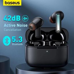 Earphones Baseus Bowie M2 ANC Wireless Earphones 42dB Noise Cancelling Bluetooth 5.3 TWS Earbuds 4mic ENC HD Call Headphones 30H Playtime