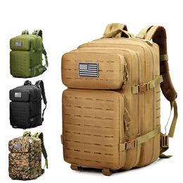 35/45/50L 900D Nylon Waterproof Backpack Outdoor Military Rucksacks Tactical Sports Camping Hiking Trekking Fishing Hunting Bag 240112