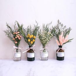 Decorative Flowers Gypsophila Plants Lover's Tail Grass Leaves Babysbreath Rose Pampas Dried Flower Bouquet DIY Crafts Dekoration