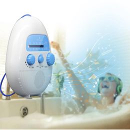 Radio Waterproof Shower Radio AM FM Button Speaker Bathroom Hanging Music Speakers Automatic Search Signal Clear Sound Strong Signal