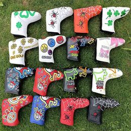 Tees 1 Pcs Golf Headcover for Blade Putter Pu Leather Waterproof / Soft Knitted Fabric Cartoon Golf Club Head Covers