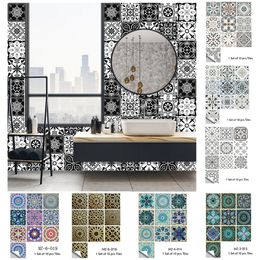 43 Style Matte Surface 10pcs Tile Wall Stickers Home Decor Transfers Covers Peel Stick Poster For Kitchen Table Wallpaper 240112