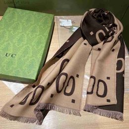 Scarves Designer Scarf for women and men guci Scarf % Cashmere Winter Echarpe Luxe shawl Valentine S Day Gift Factory Shop T240112