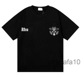 Mens t Shirt Rhude Women Shirts Newest Designer Tshirt Print Streetwear Outdoor Fashion Short Sleeve Casual Loose Breathable Black S-xl XW9N