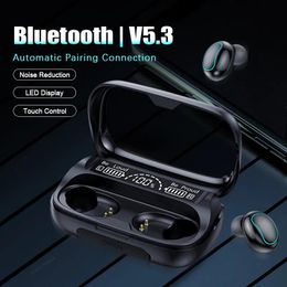 Earphones TWS Earphones Wireless Bluetooth 5.3 Sport Noise Reduction Headphones Touch Control Stereo Headset 2023 New