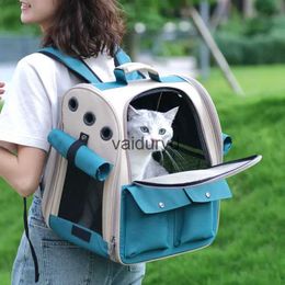 Cat Carriers Crates Houses Pet Backpack Portable and Small Dogs Outdoor Carrier Foldable Ventilated Design Large Dog Bagvaiduryd