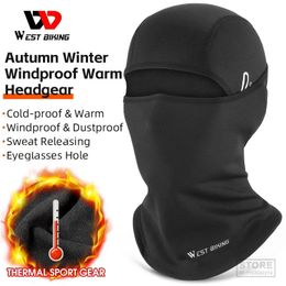 WEST BIKING Winter Warm Tactical Balaclava For Cycling Hiking Hat Motorcycle MTB Windproof Full Face Mask Thermal Sport Gear 240111
