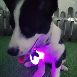 Dog Apparel 360 Degree Rotating Collar Light 4 Modes IPX8 Waterproof USB Rechargeable For Night Walking Accessories