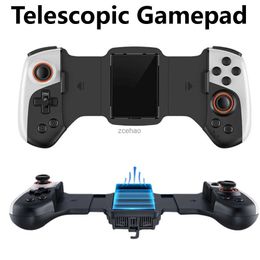 Game Controllers Joysticks 2in1 Wireless Telescopic Game Controller Type C Cooling Cell Phone Gamepad Joystick Extendable Game Console Dual Joystick Gamepa