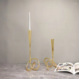 Candle Holders Modern Simple Metal Small Ideas Birthday Pillar Iron Bedroom Luxury Bougeoir Mariage Furniture