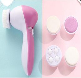 5 in 1 Electric Automatic Facial Cleanser Wash Face Cleaning Machine Skin Pore Cleaner Body Cleansing Massage Brush XB16511249