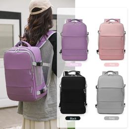 Women Travel Backpack Water Repellent Daypack Teenage Girls USB Charging Laptop Schoolbag With Luggage Strap Shoes Bag XA337C 240112