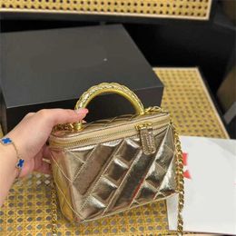 Can Lattice Cosmetic Bag Designer Shoulder Bags Women Mirror Quality Luxury Crossbody Bags Small Square Womens Leather Clutch Chain Mobile Phone Handbags 230615