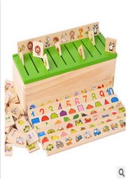 New Fashion Montessori Knowledge Classification Box Montessori Materials Learncheckers Toys for Children Wood Box 3945153