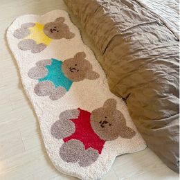 Small Bear Carpet Ins Cute Children's Bedside Rug Kids Room Baby Playmats Non-slip Floor Mat Bedroom Aesthetic Home Decor 240111