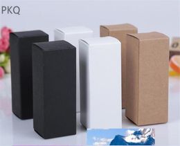 100pcs 10ml20ml30ml50ml100ml White Black Kraft Paper packaging Box Dropper Bottle Cosmetics Party Gift tubes cardboard Boxes1326461
