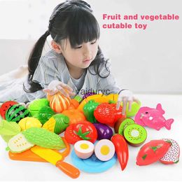 Kitchens Play Food Hot Sale Role Play Educational Gift Baby Toy Pretend Play Food Set Fruits Vegetable Kitchen Playset for Kid's Gift Assembly Gamevaiduryc