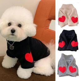 Dog Apparel Soft Pet Sweater Fashionable Love Pattern Pullover Warm Two-legged Shirt Winter Clothing For Small Dogs Cats Cute