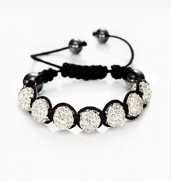 Whole Fashion Shambhala Jewellery New Mix Colours s Promotion 10mm Crystal AB Clay Disco 9 Balls Shambala Bracelets1789715