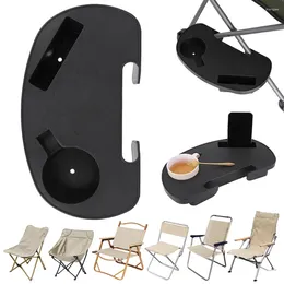 Camp Furniture Recliner Side Table With Mobile Phone Slot Clip On Chair Universal Utility Tray Multifunction For Camping Picnic