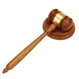 Gavel Hammer Judge Auction Toy Wooden Block Prop Mallet Court Wood Set Judges Hammers Gavels Costume Kids Practical