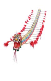 4m Chinese Traditional Dragon Kite Plastic Foldable Children Outdoors Toys Vivid Dragon Design Suitable for Flying in Open Areas193404222