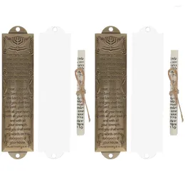 Curtain 2 Sets Holy Scroll Crafts House Decorations For Home Vintage Office Decore Metal