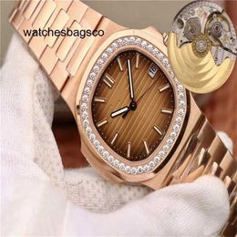 Luxury Diamond Watch Designer mens New version Super quality 324 Movement Diamonds bezel Rose case Automatic