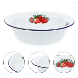 Dinnerware Sets Washing Basins Vintage Dinner Plate Enamelware Plates For Indoor Outdoor Camping Farmhouse Kitchen Strawberry