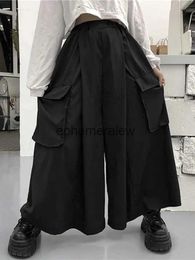 Pantaloni da donna Capris Jmprs Plus Size Donna Gamba larga Y2K Streetwear Loose Cargo 90S Gothic Harajuku Pantaloni oversize femminili 6XL