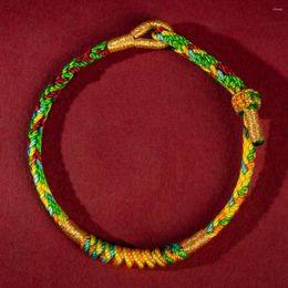 Charm Bracelets Green Multicolor String Bracelet For Men Women Rope Lucky And Protection Handmade Tibetan Braided Tie Thread