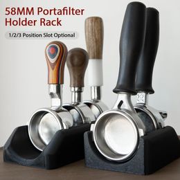 58MM Portafilter Holder Coffee Accessories for Barista Espresso Bar Counter Organiser Tool 240111