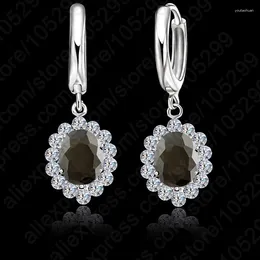 Stud Earrings Top Quality Wedding Jewellery Real 925 Sterling Silver Needle CZ Cubic Zirconia Earring For Women Fast