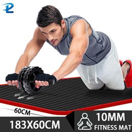 Mats 200*90cm Larger Strengthen Edging Nonslip Men's Fiess Mat High Density Exercise Yoga Mat for Gym Home Exercise Gymnastics