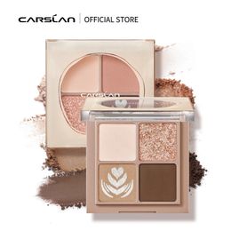 CARSLAN 4 Colors Eyeshadow Palette Natural Nude Matte Eye Shadow Pigment Shimmer Glitter Palett Cosmetics Makeup For Women 240111