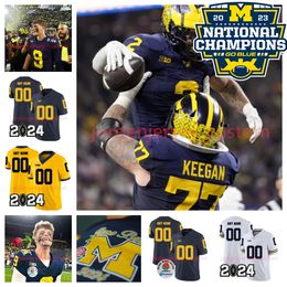 1 Roman Wilson 0 Mike Sainristil Michigan Wolverines national championship Football Jerseys 2 Blake Corum 9 J. J. McCarthy 18 Colston Loveland 65 ZINTER 94 Kris Jenkins