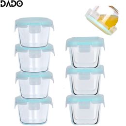 Glass Baby Food Storage Containers LeakProof Microwavable Snack Freezer Lock Puree Mini Small Bowl Bullet Jars Set Kit with Lid 240111