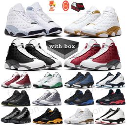 Blue Grey 13S Chutney Basketball Shoes 13 Midnight Navy Wheat Black UNC Sneaker Bred Black Cat Playoffs Flint Sports trainer with box size us 7-13