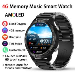 Watches 2024 New 4G Memory Smart Watch AMOLED 454*454 HD Bluetooth Call smartwatch For Android TWS Earphones