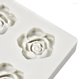 Baking Moulds Flower Green Bean Cake Chocolate Fondant Mould Diy Manual Dripping Food Grade Silicone Mould