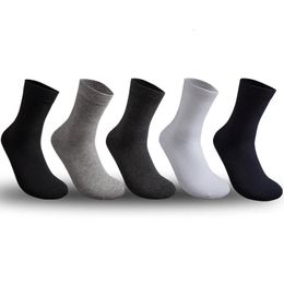 High Quality 10PairsLot Mens Cotton Socks Style Black Business Men Soft Breathable Male Plus Size 6514 240112
