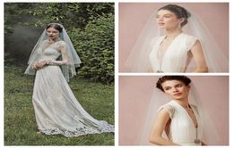 Extra Soft Tulle Bridal Veils High Quality Wedding Fingertip Length 1 Layer Cut Edge Bridal Blusher Veil With Black Clips Fix Cust9135423